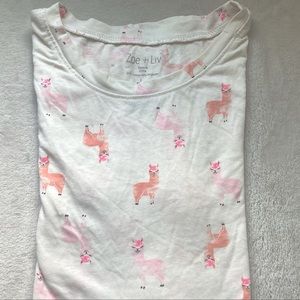 NWOT Zoe + Liv Short Sleeve Llama T-Shirt